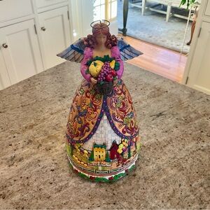JIM SHORE - HEARTWOOD CREEK - “Bountiful Angel” Figurine, 9” tall.
